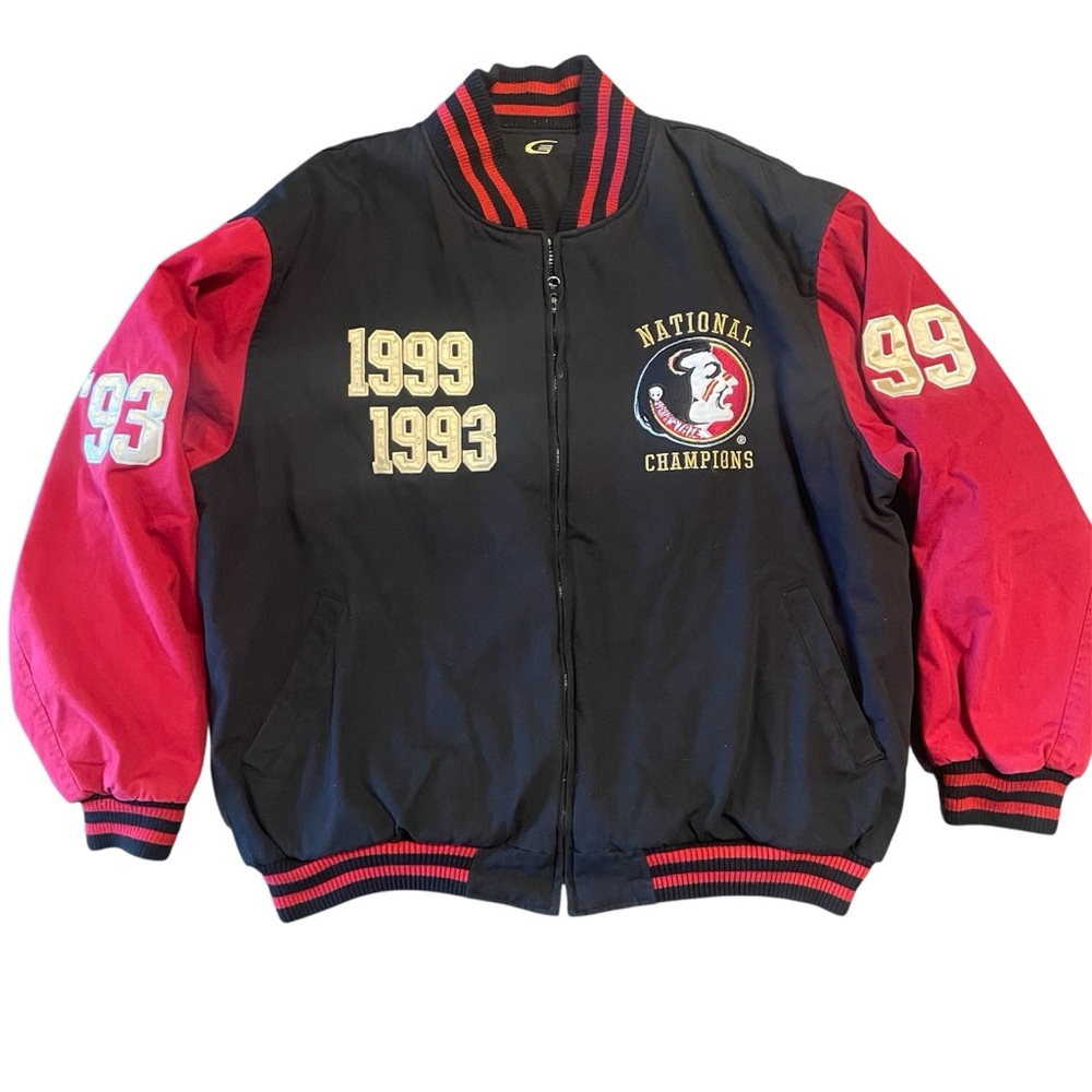 Florida State Seminoles FSU Varsity Letterman Bomber Jacket Men’s XL Football
